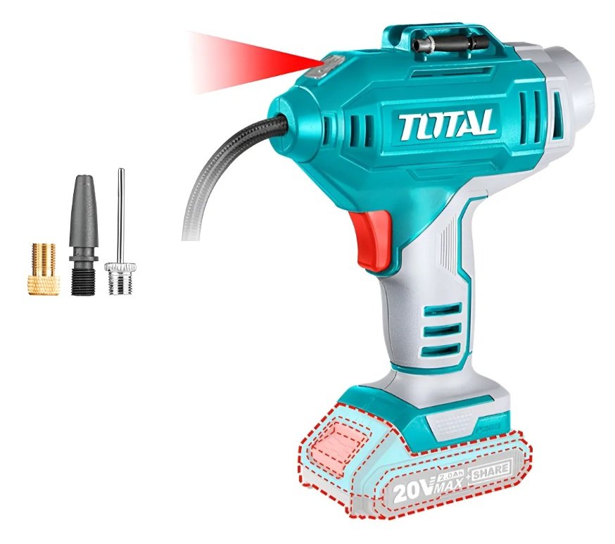INFLADOR DE MANO 20V 150PSI S/BATERIA TOTAL